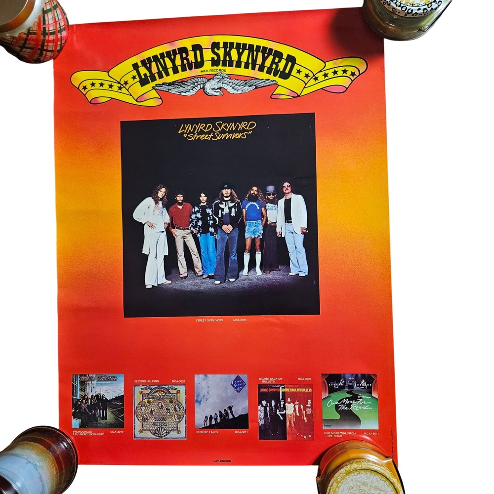 Lynyrd Skynyrd Street Survivors Vintage 1977 Album Promo Poster 18x24 MCA Rock